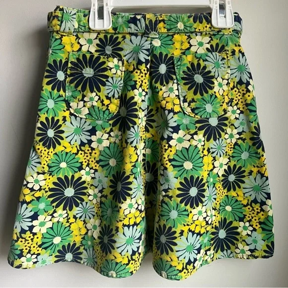 GAP Kids Floral Mini Skirt - Green, Yellow, Blue - Size 5 - Picture 8 of 9